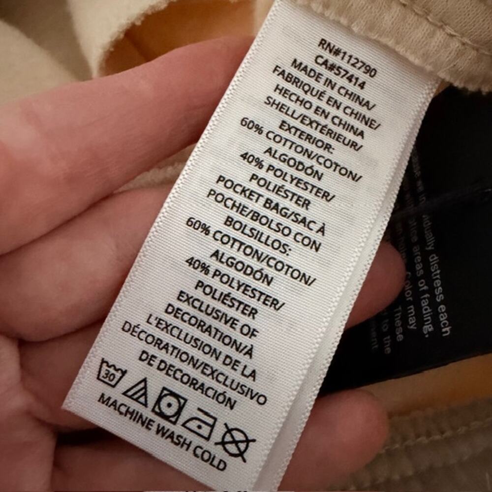 True Religion EMB Patch HS Jogger Cream Pockets Drawstring Women's XXL/2TG NWT - Picture 13 of 15